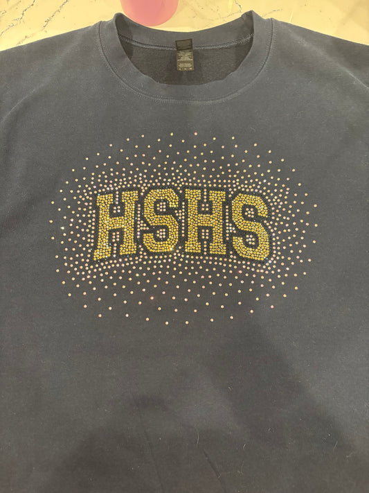 Rhinestone HSHS Crew Neck