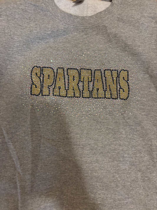 Rhinestone SPARTANS CREW NECK